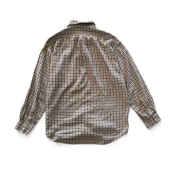 Men’s Ralph Lauren Blaire Green Tan Red Plaid Long Sleeve Cotton Polo Size L - Picture 5 of 5